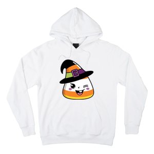 Candy Corn Emoticon Winky Face Witch Funny Halloween Hoodie