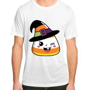 Candy Corn Emoticon Winky Face Witch Funny Halloween Adult ChromaSoft Performance T-Shirt