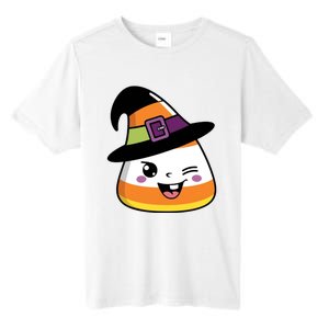 Candy Corn Emoticon Winky Face Witch Funny Halloween Tall Fusion ChromaSoft Performance T-Shirt