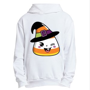 Candy Corn Emoticon Winky Face Witch Funny Halloween Urban Pullover Hoodie