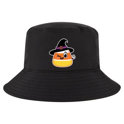 Candy Corn Emoticon Winky Face Witch Funny Halloween Cool Comfort Performance Bucket Hat