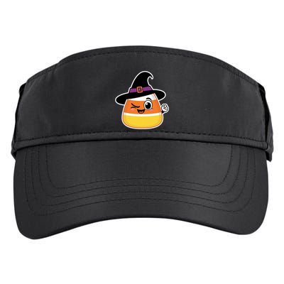 Candy Corn Emoticon Winky Face Witch Funny Halloween Adult Drive Performance Visor