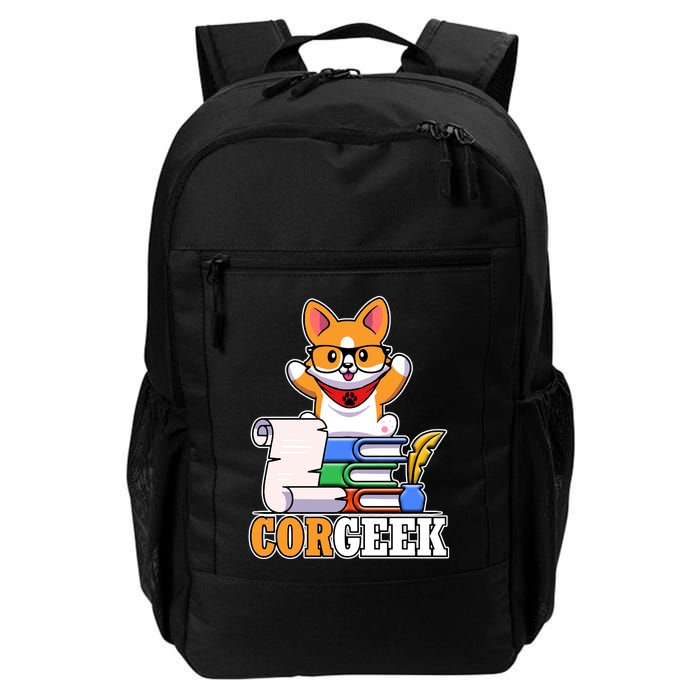CORGEEK Cute Educated Corgi Daily Commute Backpack