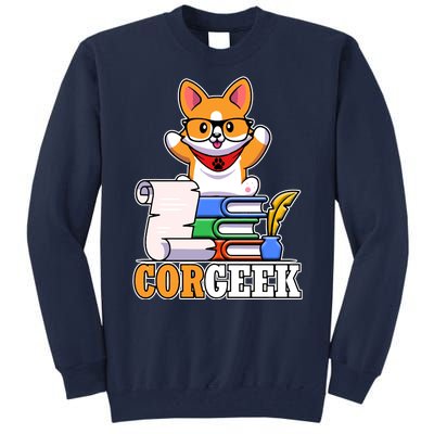 CORGEEK Cute Educated Corgi Tall Sweatshirt