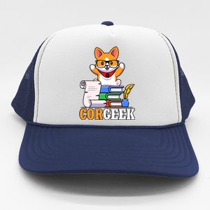 CORGEEK Cute Educated Corgi Trucker Hat