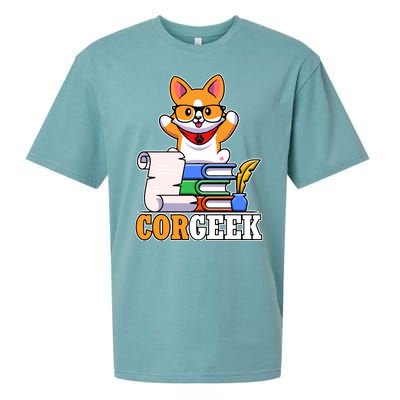 CORGEEK Cute Educated Corgi Sueded Cloud Jersey T-Shirt