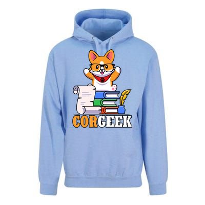 CORGEEK Cute Educated Corgi Unisex Surf Hoodie