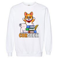 CORGEEK Cute Educated Corgi Garment-Dyed Sweatshirt