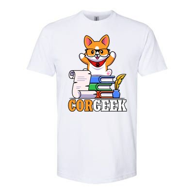 CORGEEK Cute Educated Corgi Softstyle CVC T-Shirt