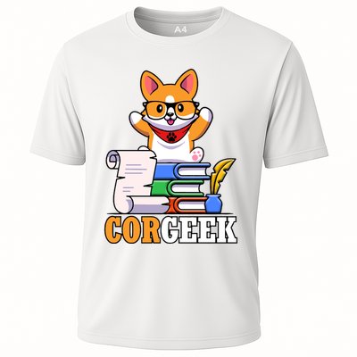 CORGEEK Cute Educated Corgi Performance Shirt