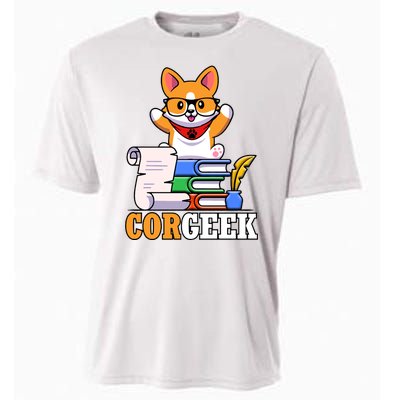 CORGEEK Cute Educated Corgi Cooling Performance Crew T-Shirt