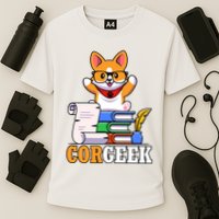 CORGEEK Cute Educated Corgi Performance Shirt