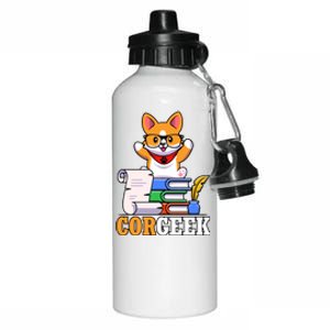 CORGEEK Cute Educated Corgi Aluminum Water Bottle