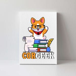 CORGEEK Cute Educated Corgi Canvas