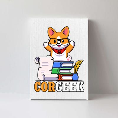 CORGEEK Cute Educated Corgi Canvas