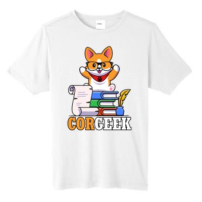 CORGEEK Cute Educated Corgi Tall Fusion ChromaSoft Performance T-Shirt