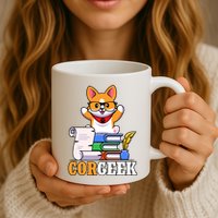 CORGEEK Cute Educated Corgi Mug
