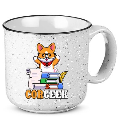 CORGEEK Cute Educated Corgi 15oz Campfire Ceramic Mug