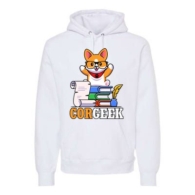 CORGEEK Cute Educated Corgi Premium Hoodie