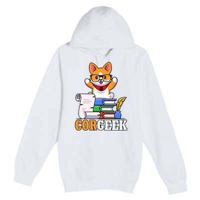 CORGEEK Cute Educated Corgi Premium Pullover Hoodie