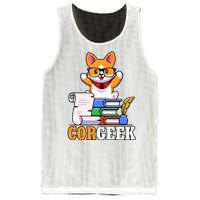 CORGEEK Cute Educated Corgi Mesh Reversible Basketball Jersey Tank