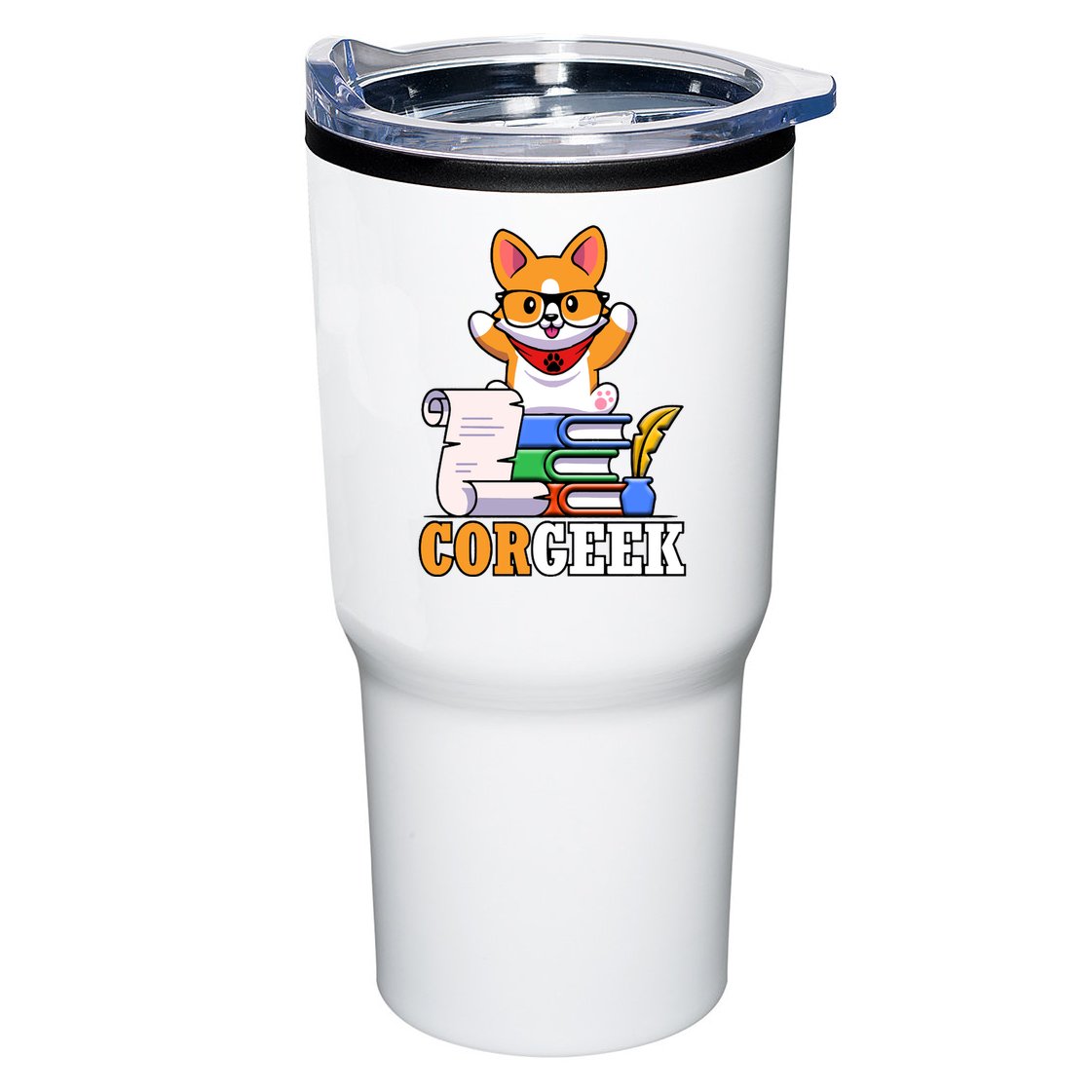 CORGEEK Cute Educated Corgi Tumbler
