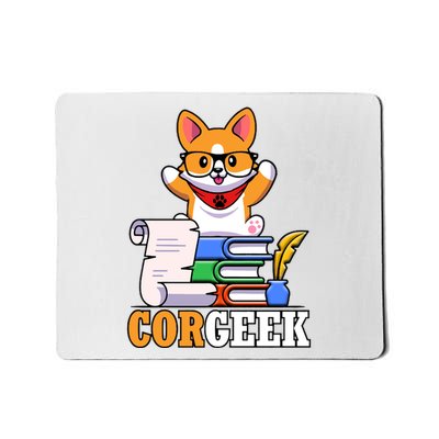 CORGEEK Cute Educated Corgi Mousepad