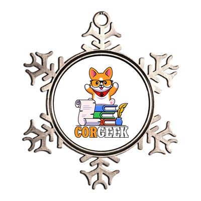 CORGEEK Cute Educated Corgi Metallic Star Ornament