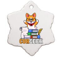 CORGEEK Cute Educated Corgi Ceramic Star Ornament