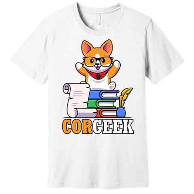 CORGEEK Cute Educated Corgi Premium T-Shirt