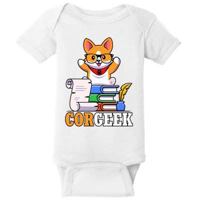 CORGEEK Cute Educated Corgi Baby Bodysuit