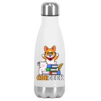 CORGEEK Cute Educated Corgi Stainless Steel Insulated Water Bottle