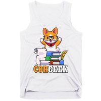 CORGEEK Cute Educated Corgi Tank Top