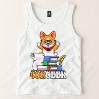 CORGEEK Cute Educated Corgi Tank Top