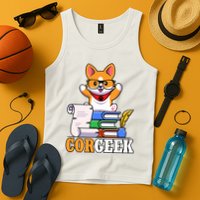 CORGEEK Cute Educated Corgi Tank Top