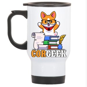 CORGEEK Cute Educated Corgi Stainless Steel Travel Mug