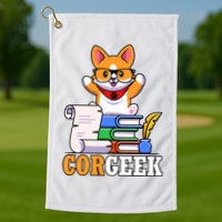 CORGEEK Cute Educated Corgi Golf Towel