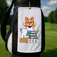 CORGEEK Cute Educated Corgi Golf Towel