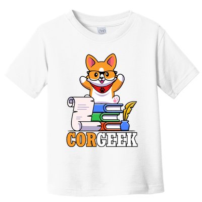 CORGEEK Cute Educated Corgi Toddler T-Shirt