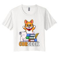 CORGEEK Cute Educated Corgi Crop Top