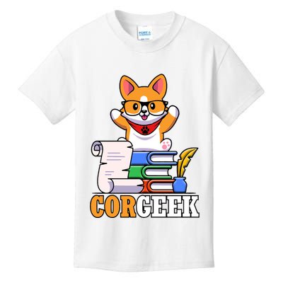 CORGEEK Cute Educated Corgi Kids T-Shirt