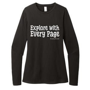 Curly Crow Every Page Womens CVC Long Sleeve Shirt