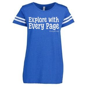 Curly Crow Every Page Enza Ladies Jersey Football T-Shirt