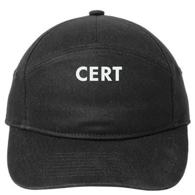 CERT - Community Emergency Response Team Outerwear Zip 7-Panel Snapback Hat