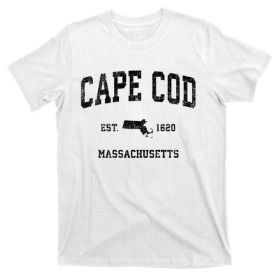 Cape Cod Est 1620 Massachusetts Ma Vintage Established Sports Design T-Shirt