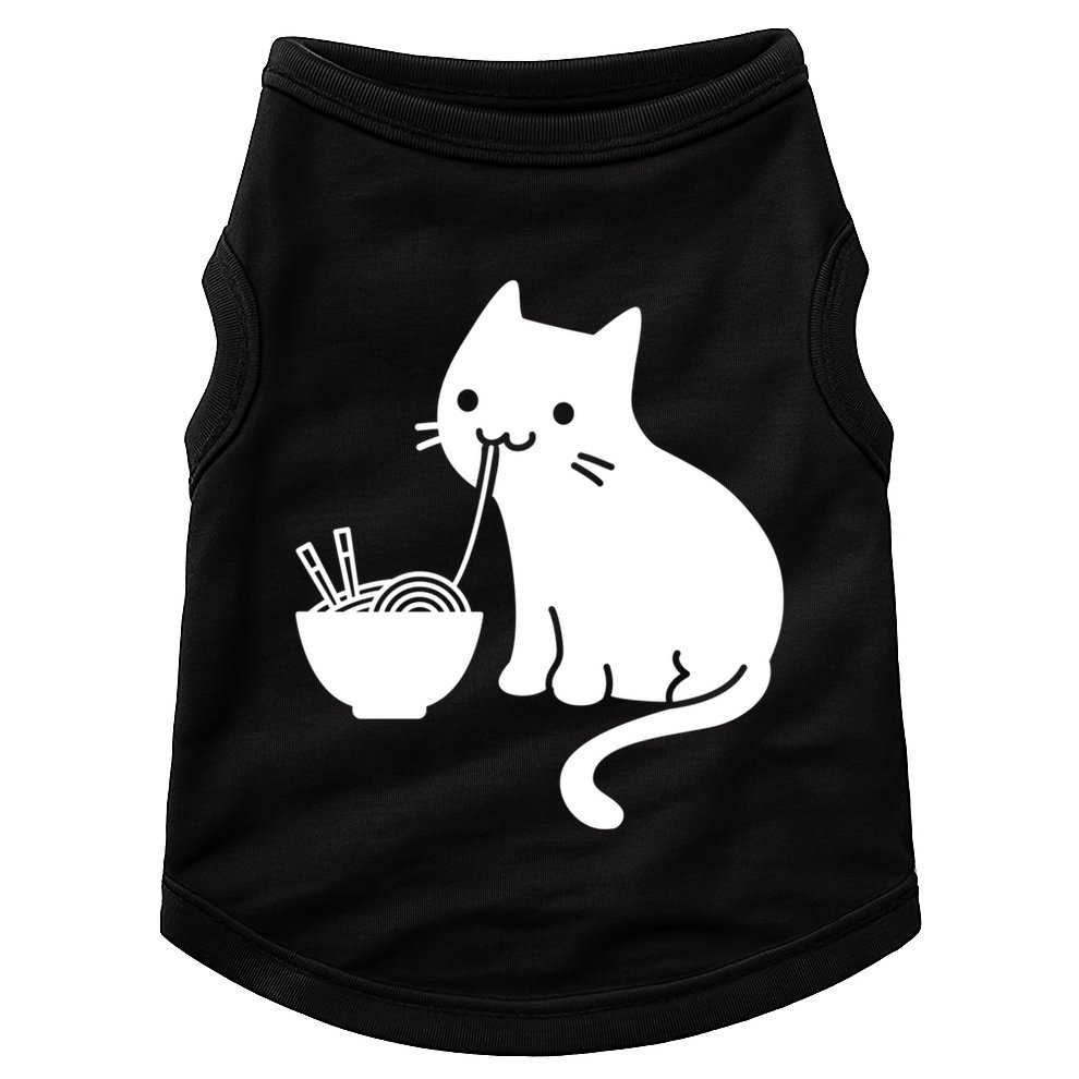 Cute Cat Eating Ramen Doggie Tank