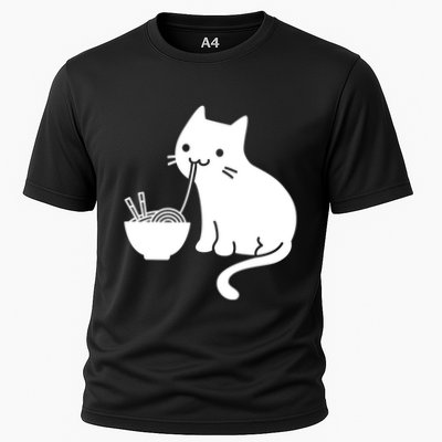 Cute Cat Eating Ramen Performance Shirt