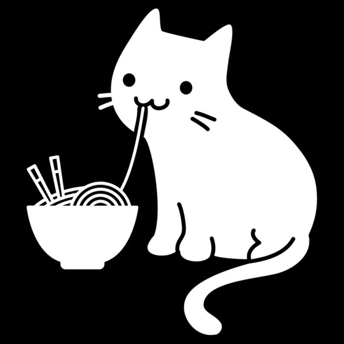 Cute Cat Eating Ramen City Backpack