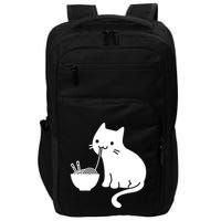 Cute Cat Eating Ramen Impact Tech Backpack