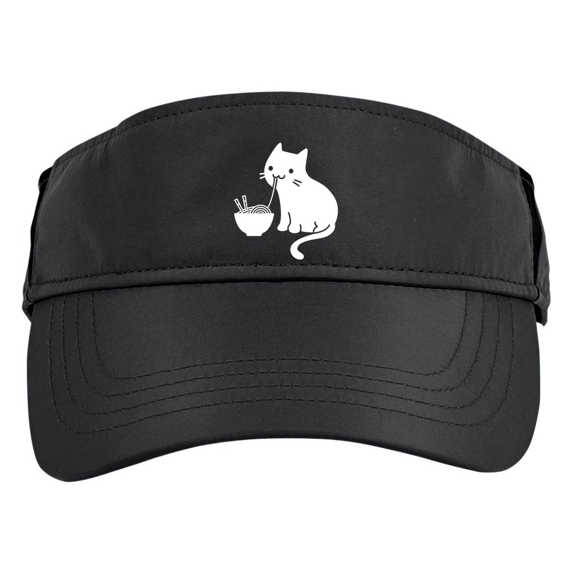 Cute Cat Eating Ramen Adult Drive Performance Visor